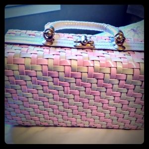 Vintage woven box purse Crown Lewis